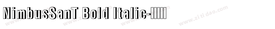 NimbusSanT Bold Italic字体转换